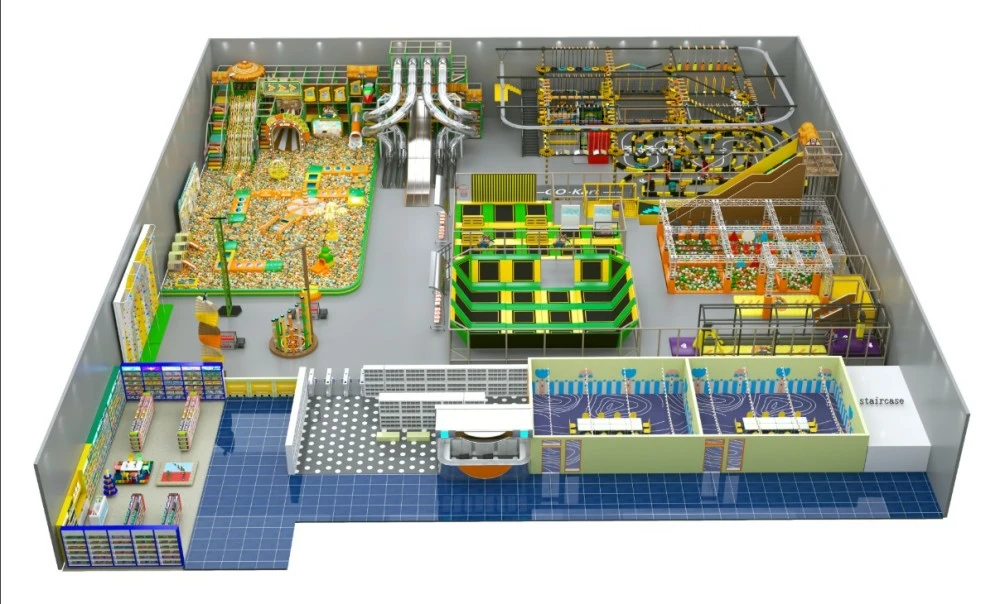 Parques infantis interiores para espaços de jogo seguros, criativos e comerciais 11 Parques infantis cobertos