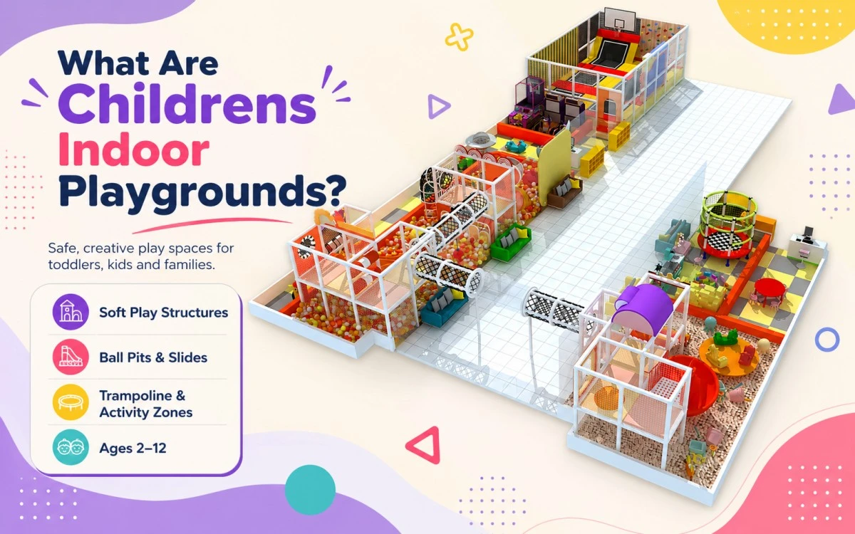 Parques infantis interiores para espaços de jogo seguros, criativos e comerciais 2 Parques infantis cobertos
