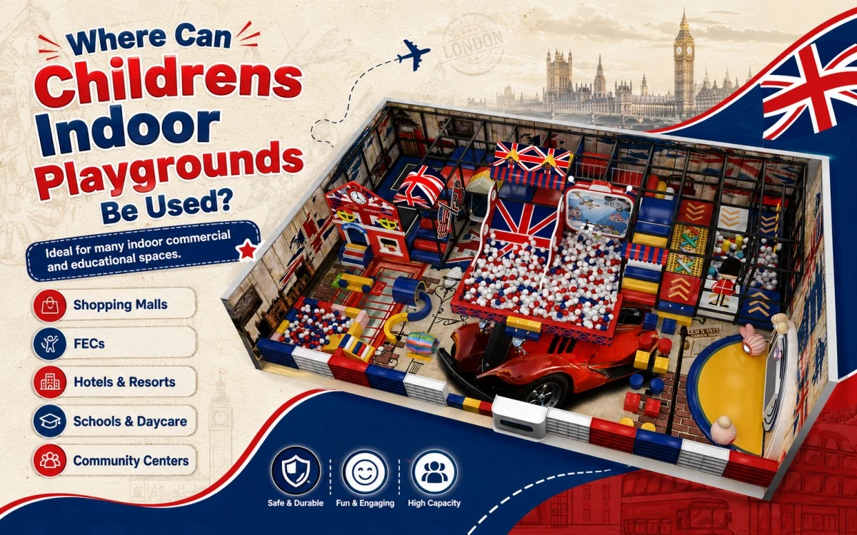 Parques infantis interiores para espaços de jogo seguros, criativos e comerciais 4 Parques infantis cobertos