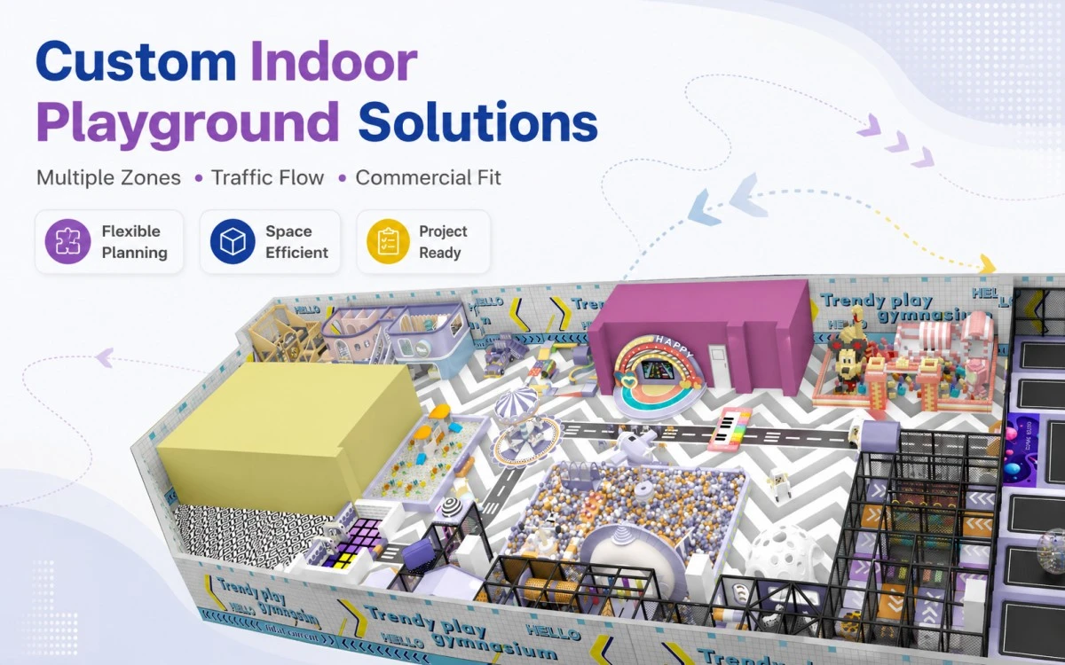 Which indoor playground set collections fit commercial projects best? 3 indoor playground set
