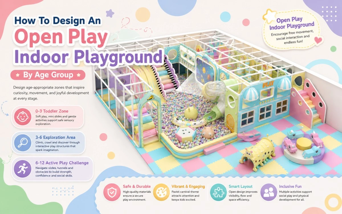 Open Play Soluciones de parques infantiles de interior para centros de juego modernos 6 Parque infantil cubierto