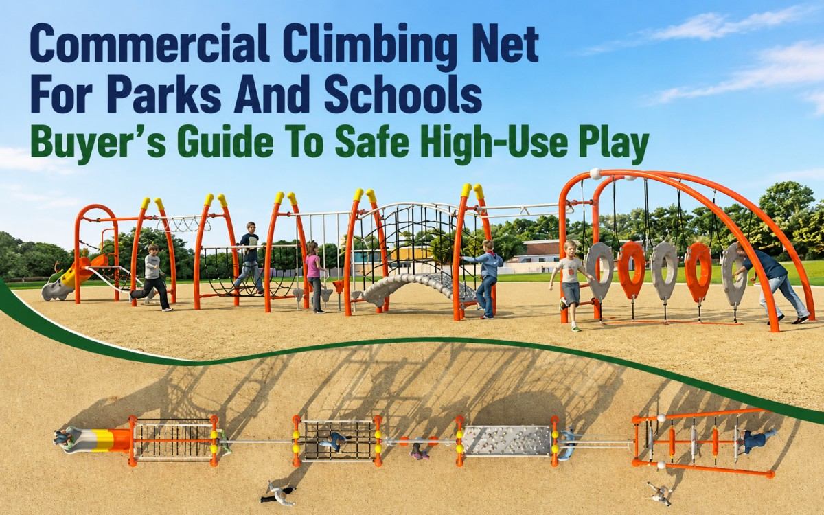 Filet d'escalade professionnel pour parcs et écoles : guide d'achat pour des aires de jeux sûres et à forte fréquentation