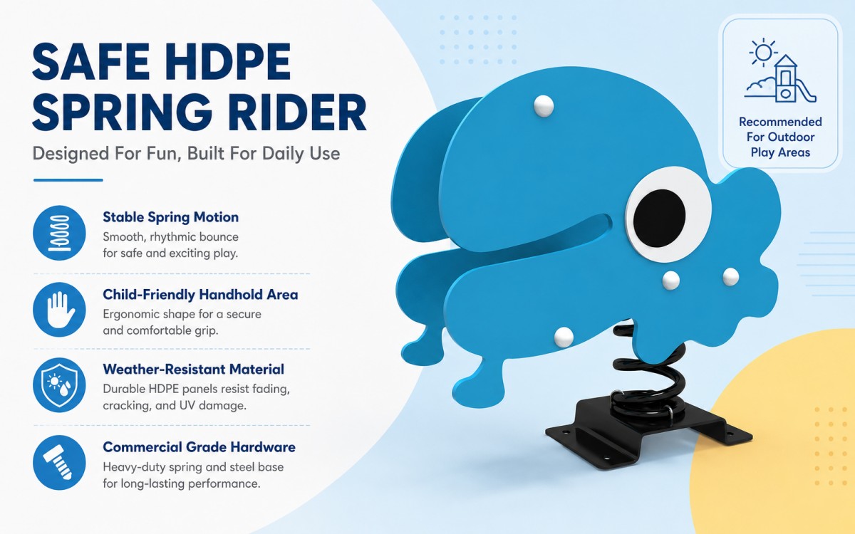 HDPE Spring Rider Buying Guide For Commercial Playgrounds 6 HDPE spring rider