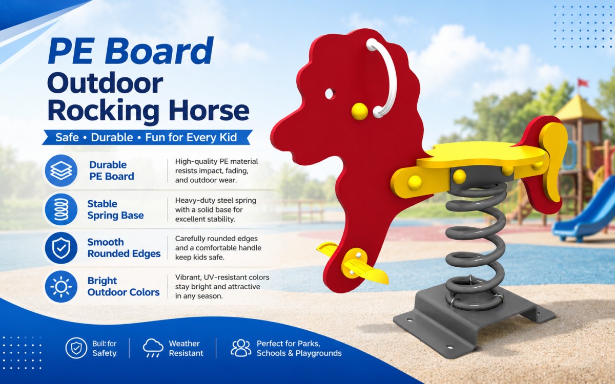 PE Board outdoor rocking horse