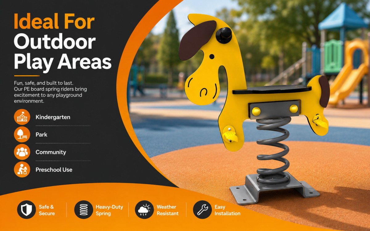 PE Board outdoor rocking horse