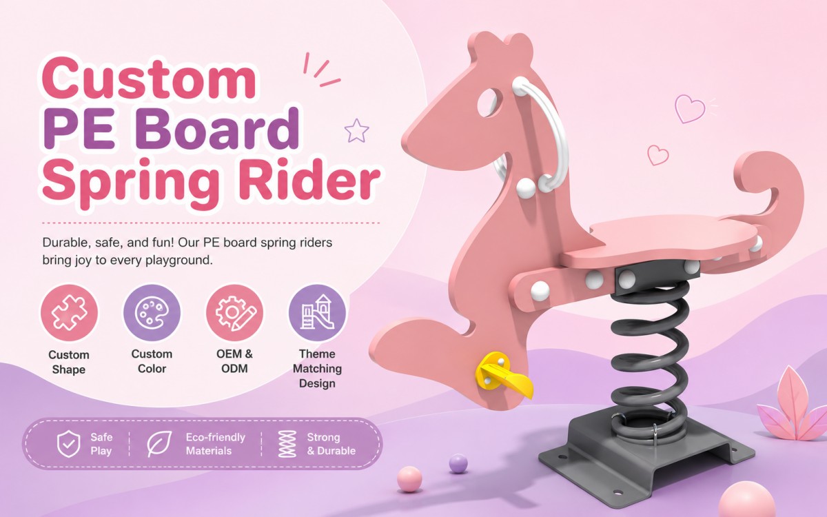 PE Board outdoor rocking horse