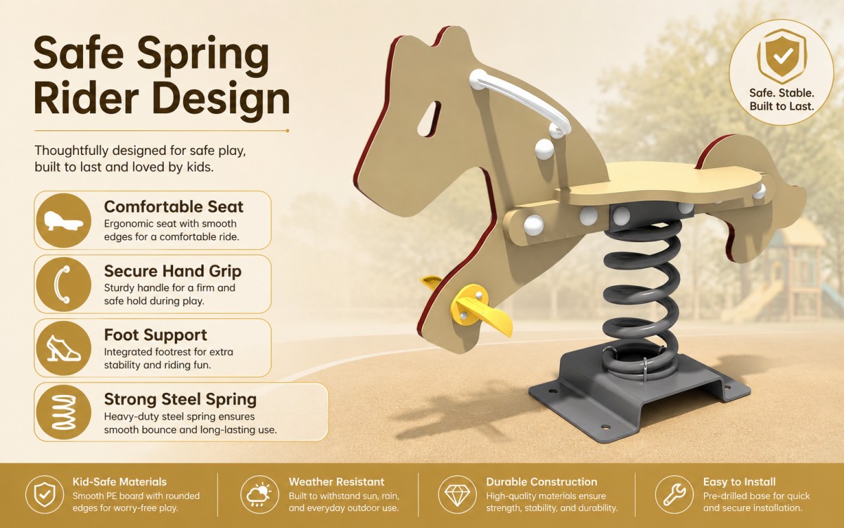 PE Board outdoor rocking horse
