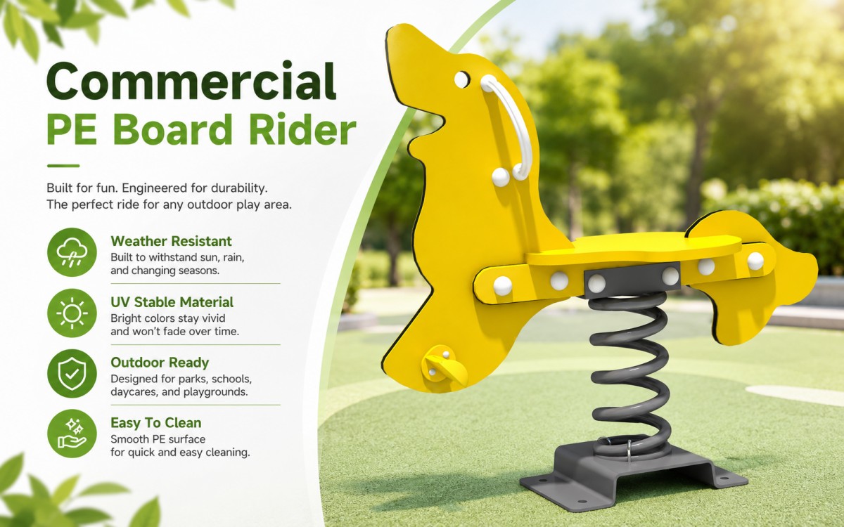 PE Board outdoor rocking horse