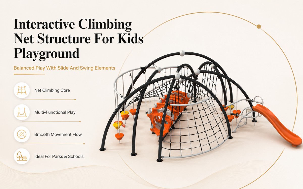 Guia de aquisição e projetos personalizados de estruturas de redes de escalada para parques infantis 7 estrutura de rede de escalada para parque infantil