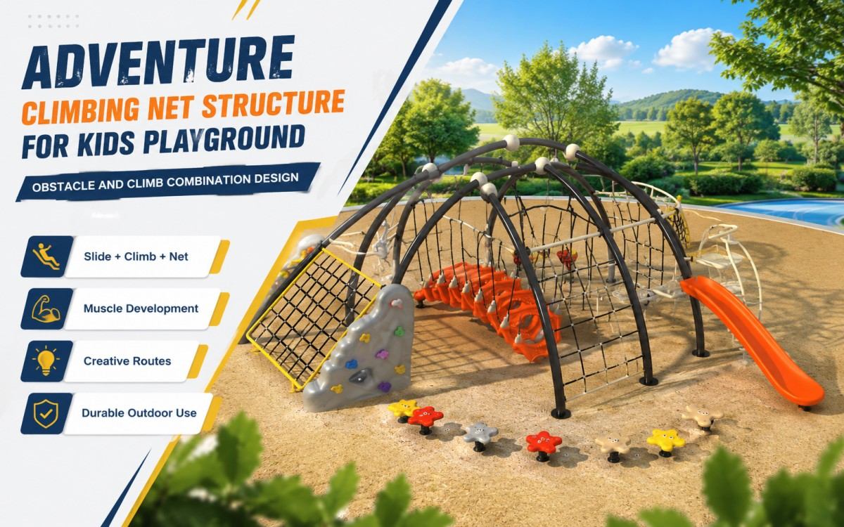 Guia de aquisição e projetos personalizados de estruturas de redes de escalada para parques infantis 4 estrutura de rede de escalada para parque infantil