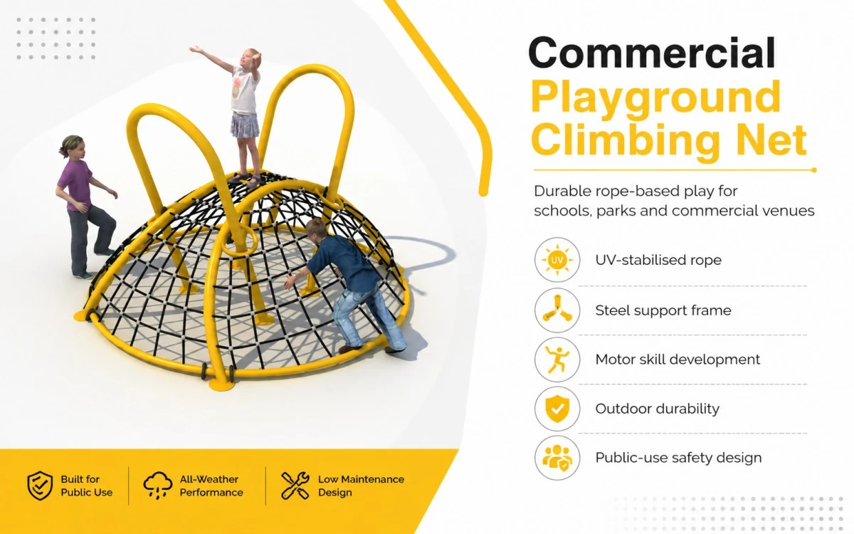 Commercial Projects: Types Of Climbing Net Playground Structures 2 commercial playground climbing net