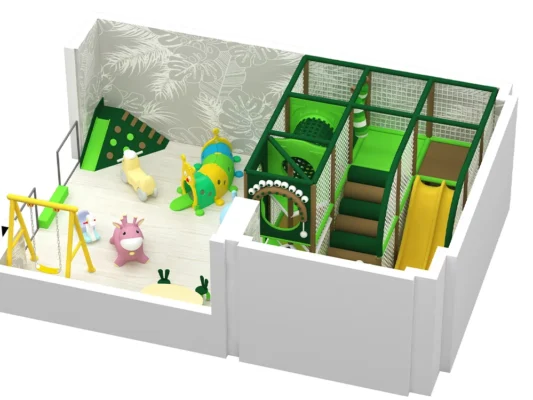 Pequeña zona de juegos blandos para interiores