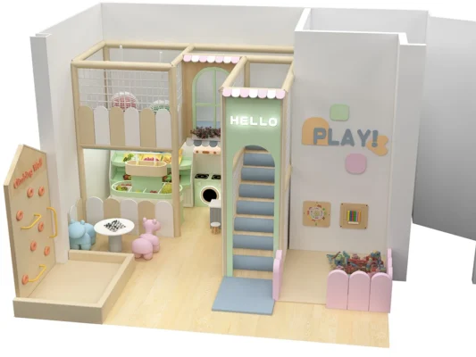 Pequeña estructura de juegos para interiores