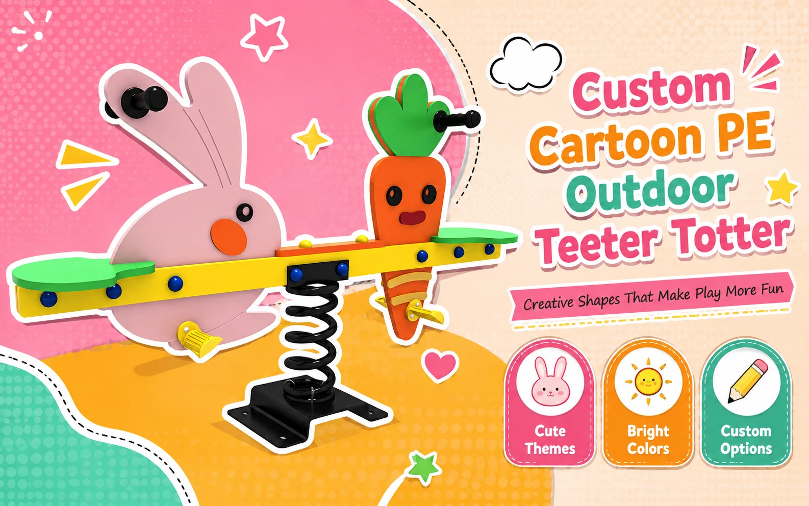 PE Outdoor Teeter Totter Buying Guide For Schools, Parks, And Commercial Playgrounds 4 PE Outdoor Teeter Totter