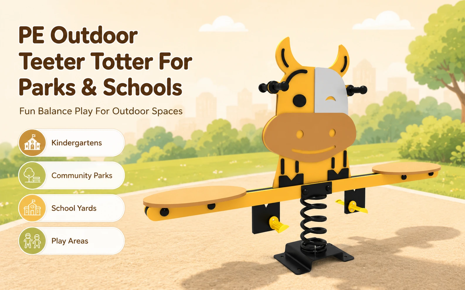 PE Outdoor Teeter Totter Buying Guide For Schools, Parks, And Commercial Playgrounds 7 PE Outdoor Teeter Totter