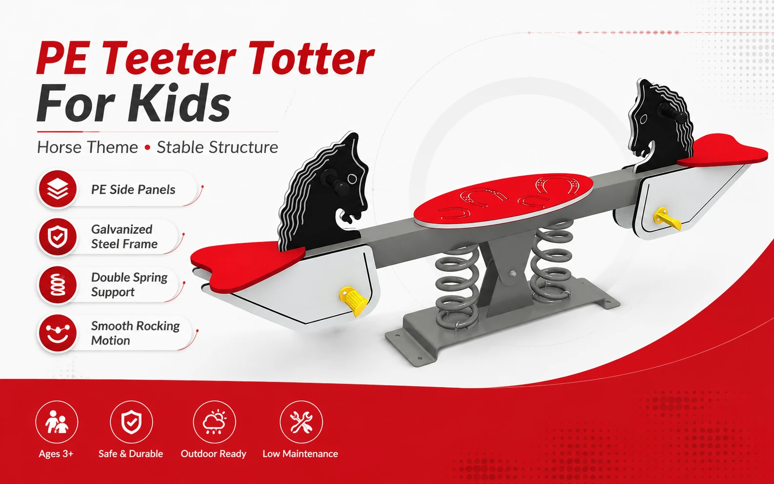 PE Teeter Totter For Kids: Complete Guide To Materials, Safety, Selection, Installation And Maintenance 4 PE Teeter Totter For Kids