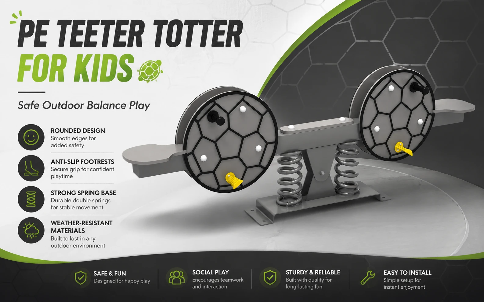 PE Teeter Totter For Kids: Complete Guide To Materials, Safety, Selection, Installation And Maintenance 6 PE Teeter Totter For Kids