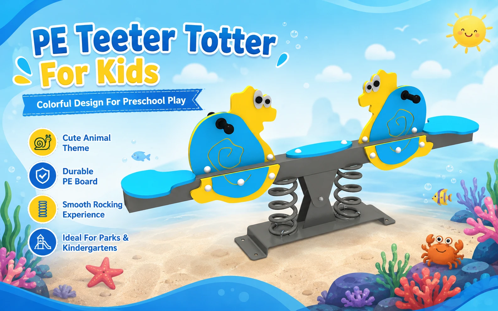 PE Teeter Totter For Kids: Complete Guide To Materials, Safety, Selection, Installation And Maintenance 5 PE Teeter Totter For Kids